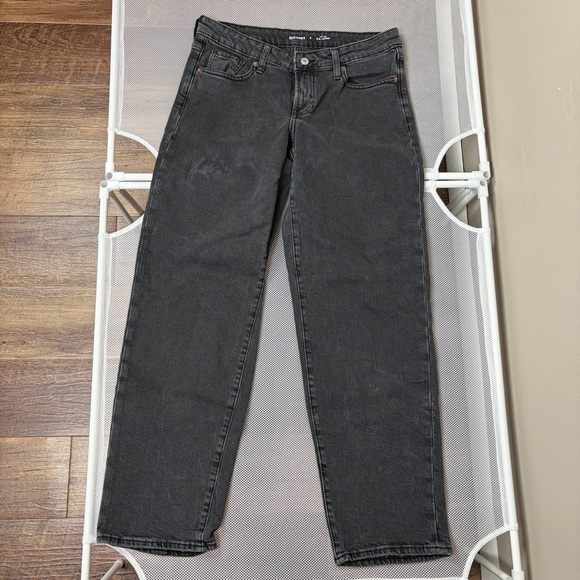 Old Navy Low Rise OG Loose Jeans 6 Charcoal Faded Black Moon Shade Straight Leg - Picture 2 of 16